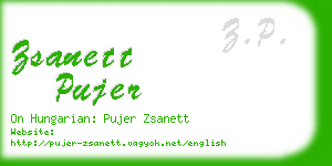 zsanett pujer business card